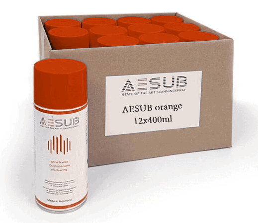 Box orange spray cans AESUB 3D modeling spray enhanced visual