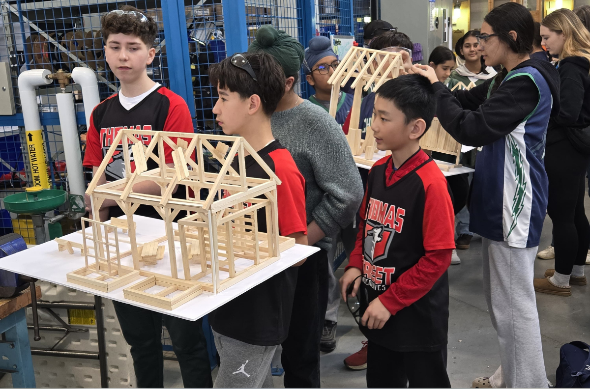 Students presenting hands-on STEM and skilled trades projects at Sheridan College’s Magna School during the Ontario Skills Competition 2025.